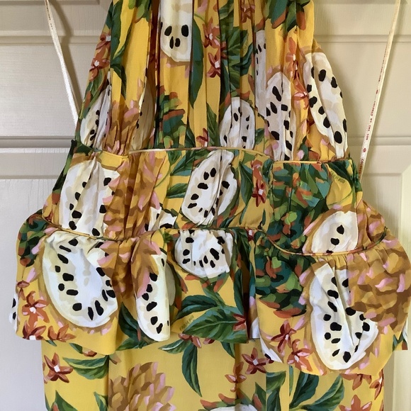 FARM RIO Biriba Sleeveless Midi Dress Yellow SZ XL - Picture 7 of 16
